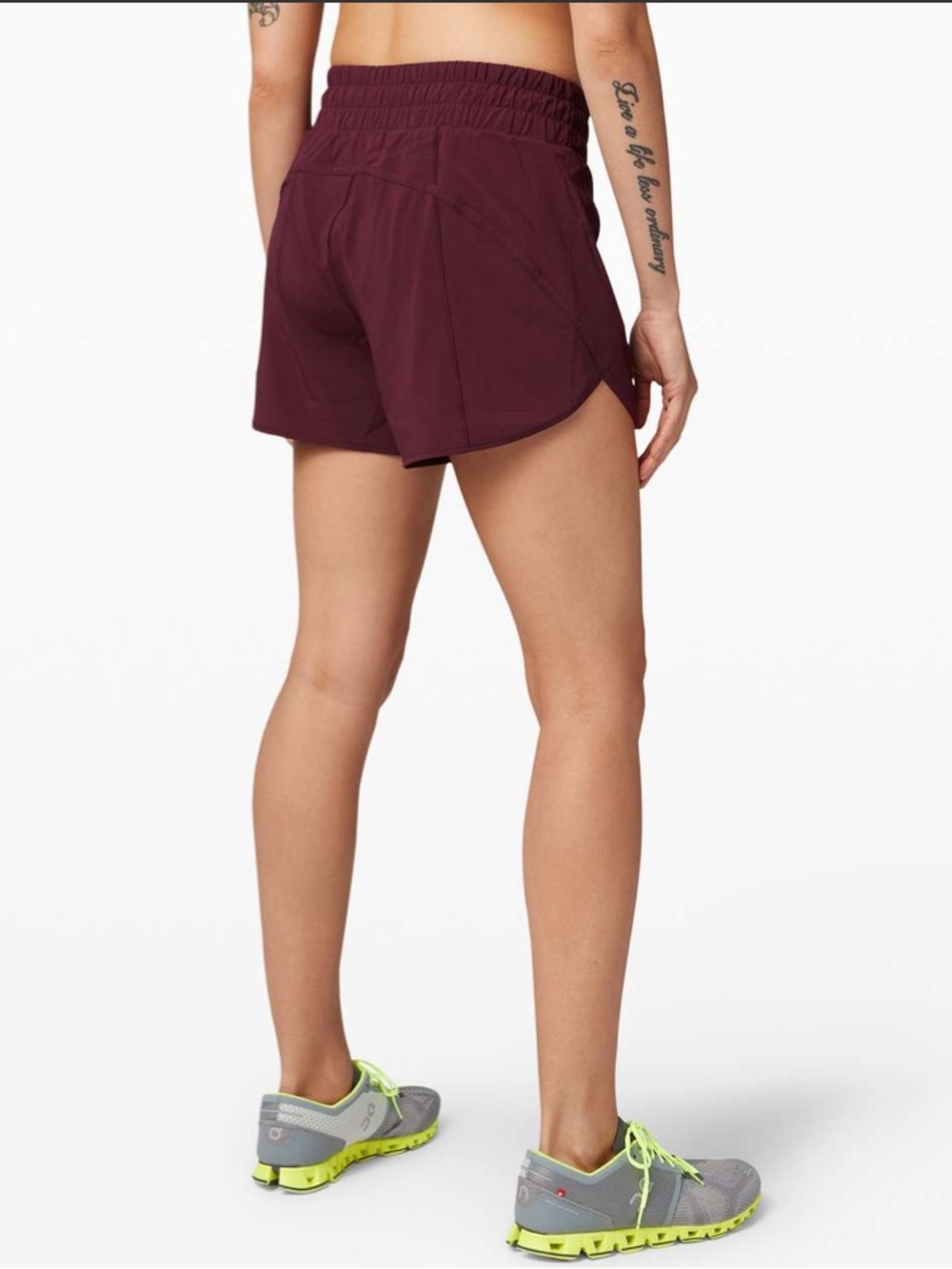 Like New Lululemon Track That Short 5". Color Cassis. Size 4